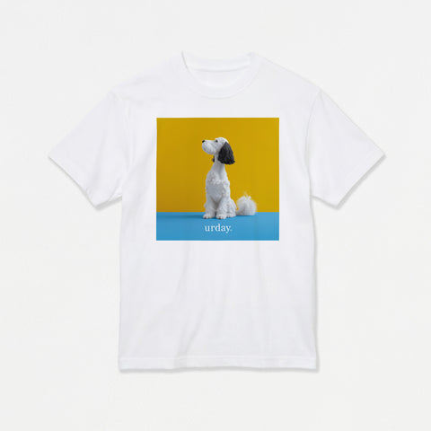 予約：urday【Animal／White Dog／YB】フォトTシャツ（4406976）ホワイト/urday（マミアン）