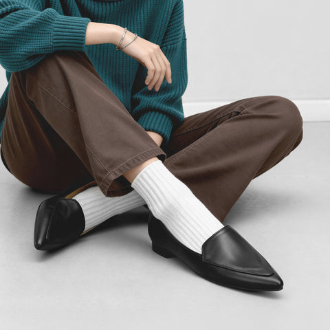 15% OFF: 2024SSBI: Deep instep design flat shoes (4767) Black