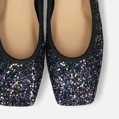 予約：2025AW：グリッター フラットシューズ（m10309）マルチグリッター/mamian（マミアン）