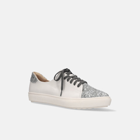 予約：グリッターコンビ スニーカー（m1004）ホワイト/C